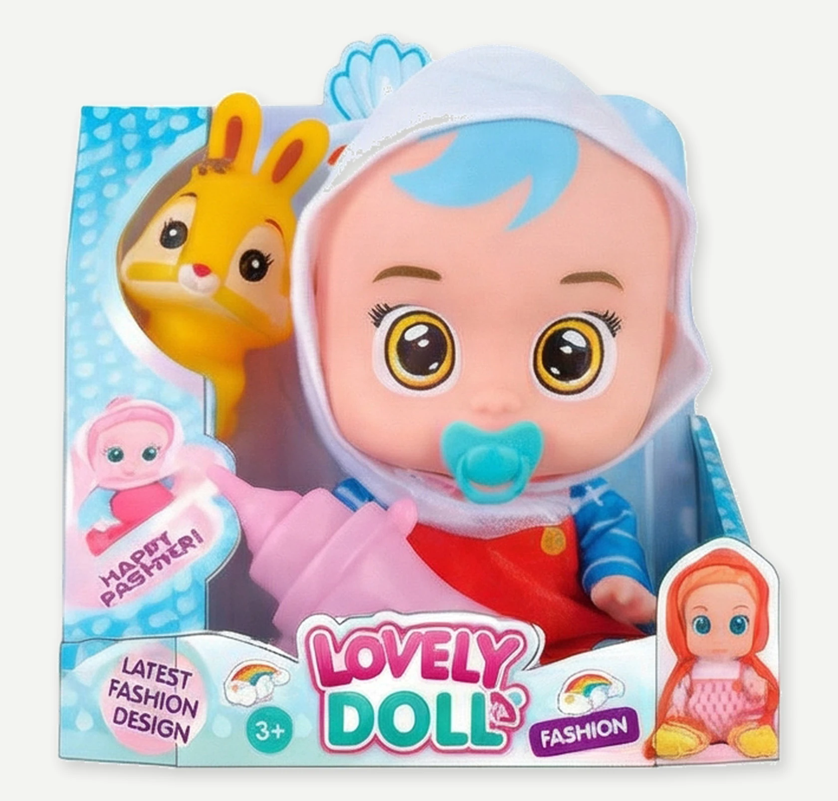 Кукла-малыш с соской и питомцем 15 см 9004C/LD12.1 — кукла оптом